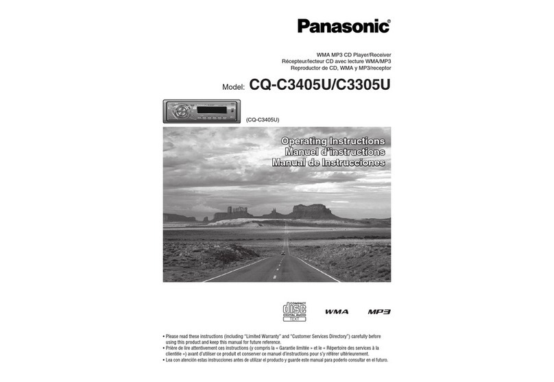 Panasonic CQC3405U - AUTO RADIO/CD DECK-MULTI LANG User manual