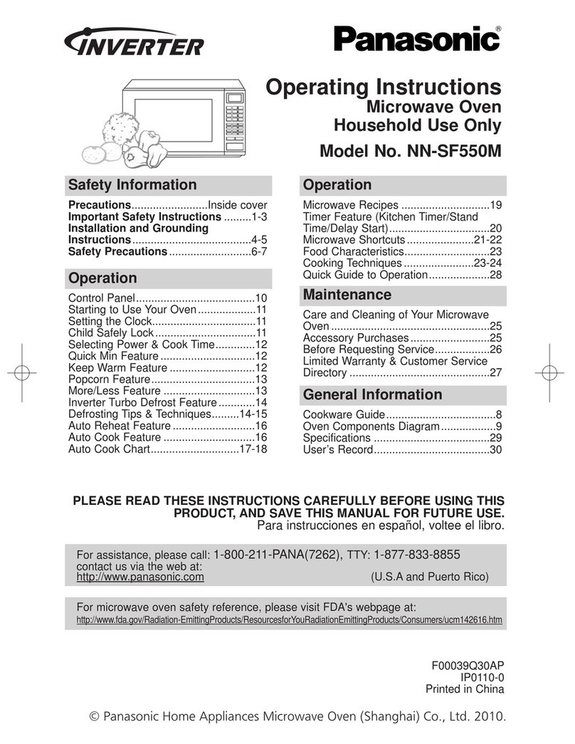Panasonic NN-SF550M User manual