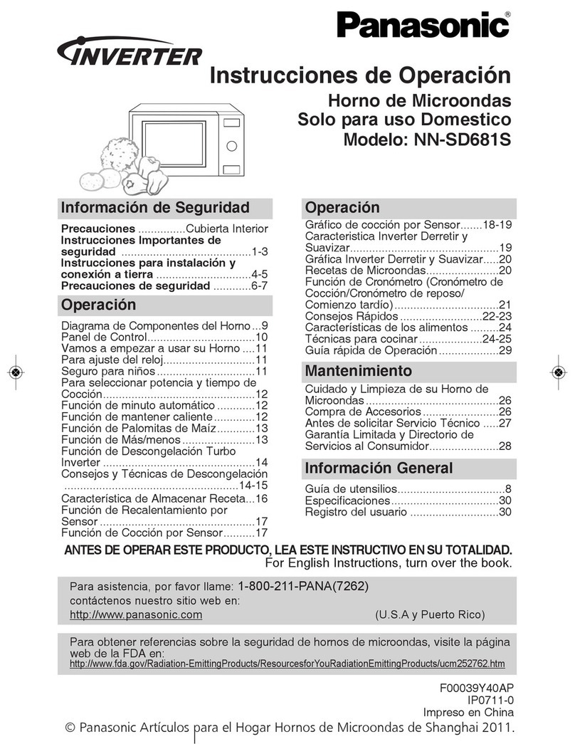 Panasonic NN-SD681S Instrucciones de operación