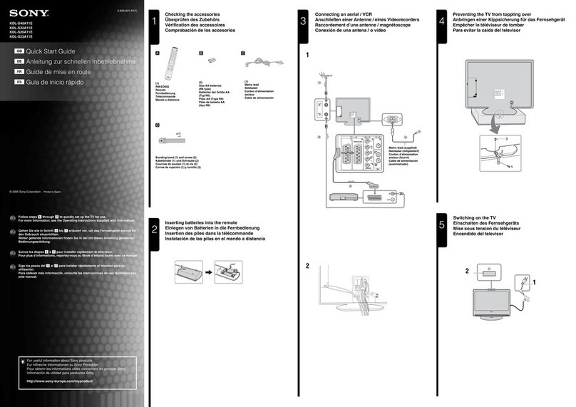 Sony BRAVIA KDL-S23A11E User manual