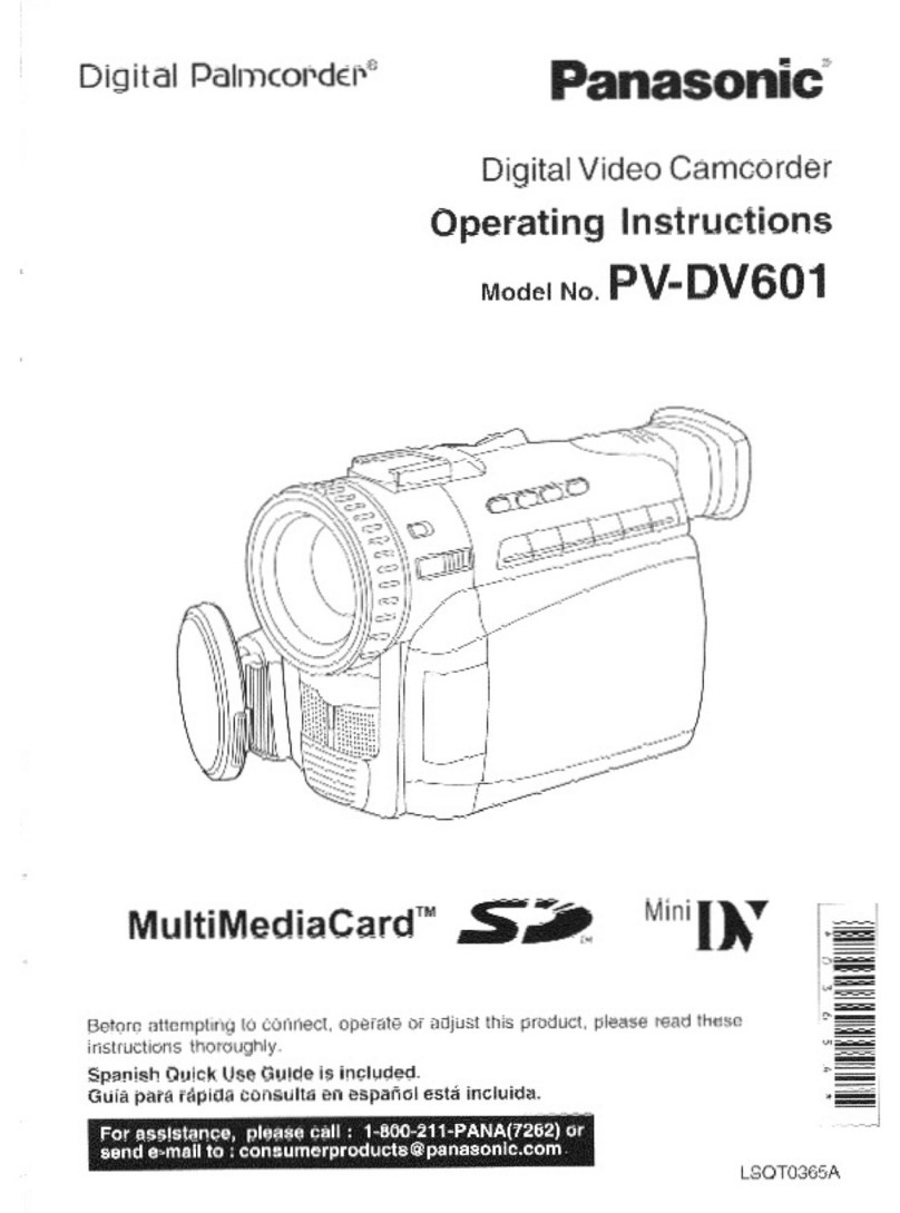 Panasonic Palmcorder PV-DV601 User manual
