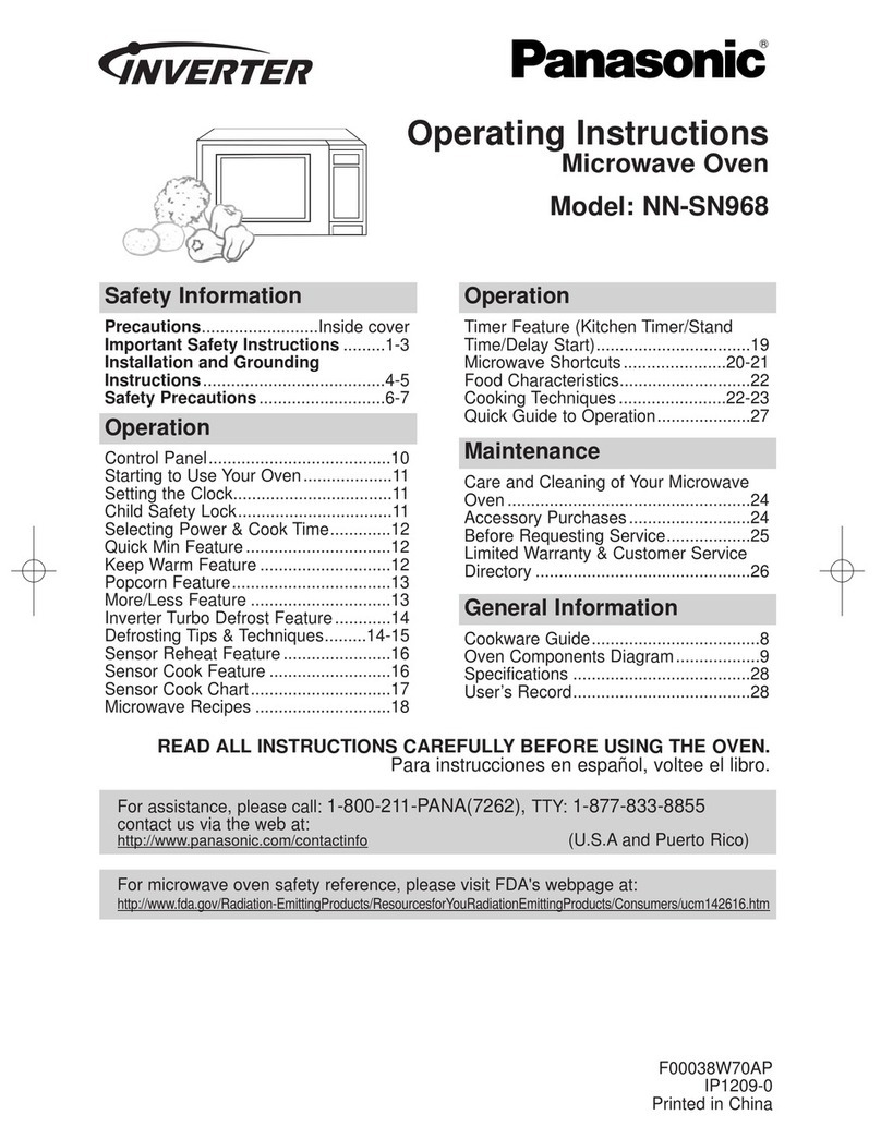 Panasonic NN-SN968BT User manual