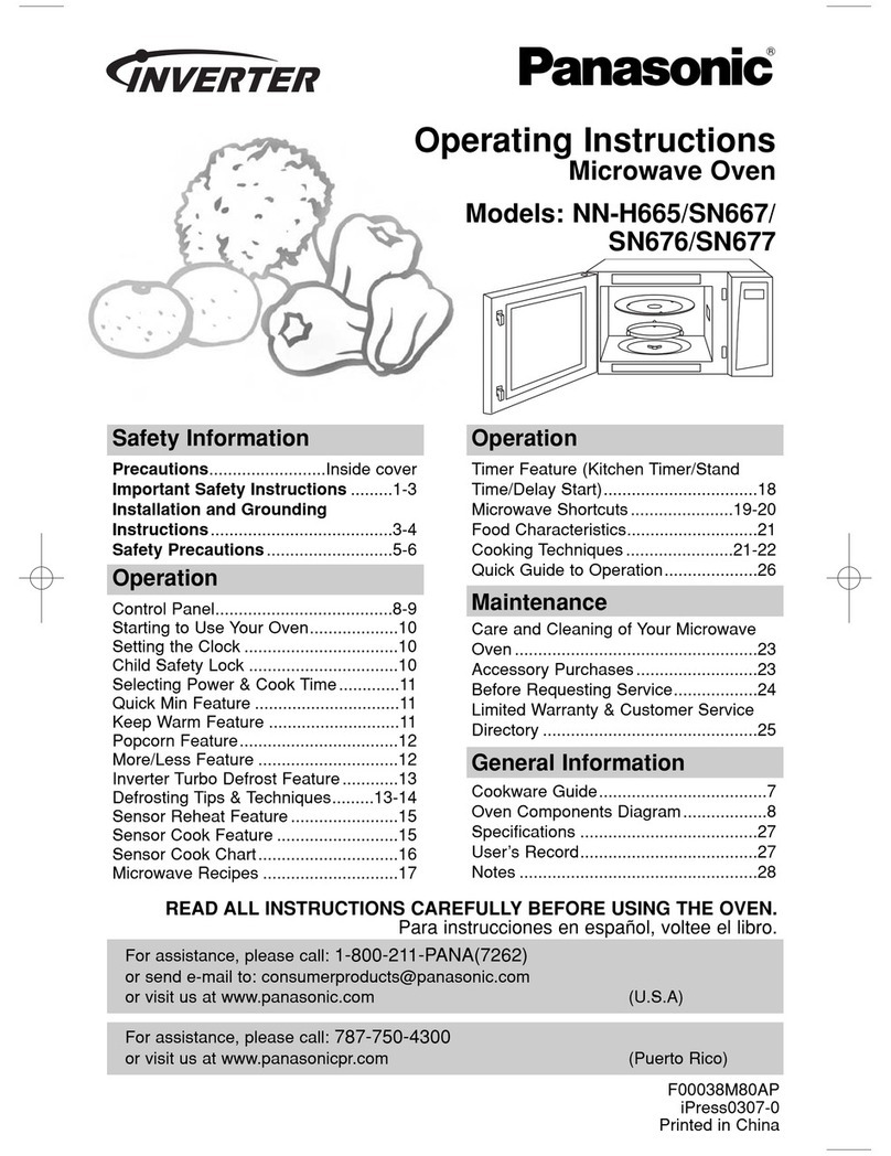 Panasonic Genius NN-SN667B operating instructions