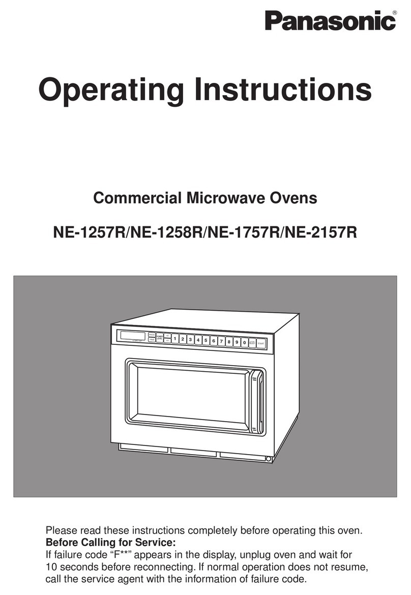 Panasonic NE2157R - COMMERCIAL MICROWAVE OVEN User manual