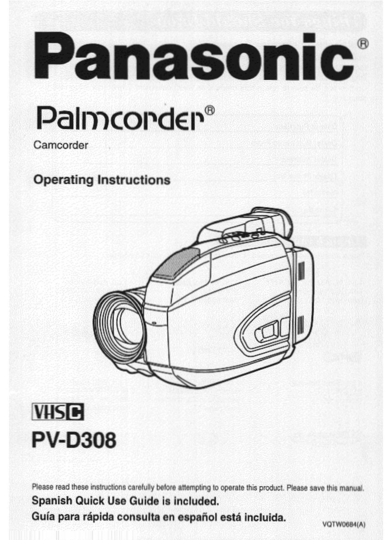 Panasonic Palmcorder PV-D308 User manual