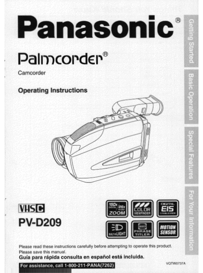 Panasonic Palmcorder PV-D209 User manual Panasonic Palmcorder PV-D209 User manual