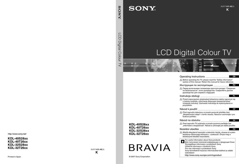 Sony KDL-40S2800 User manual