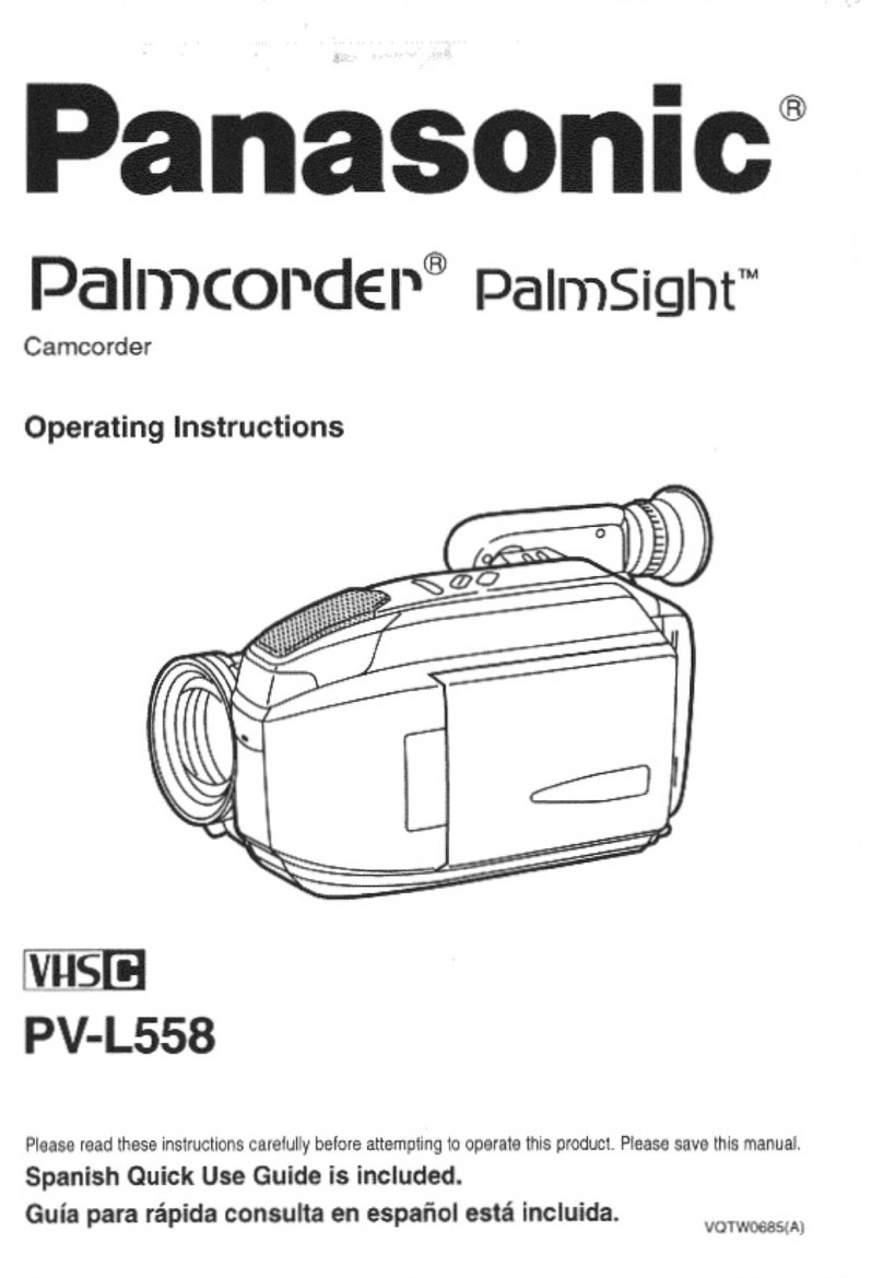 Panasonic Palmcorder Palmsight PV-L558 User manual Panasonic Palmcorder Palmsight PV-L558 User manual