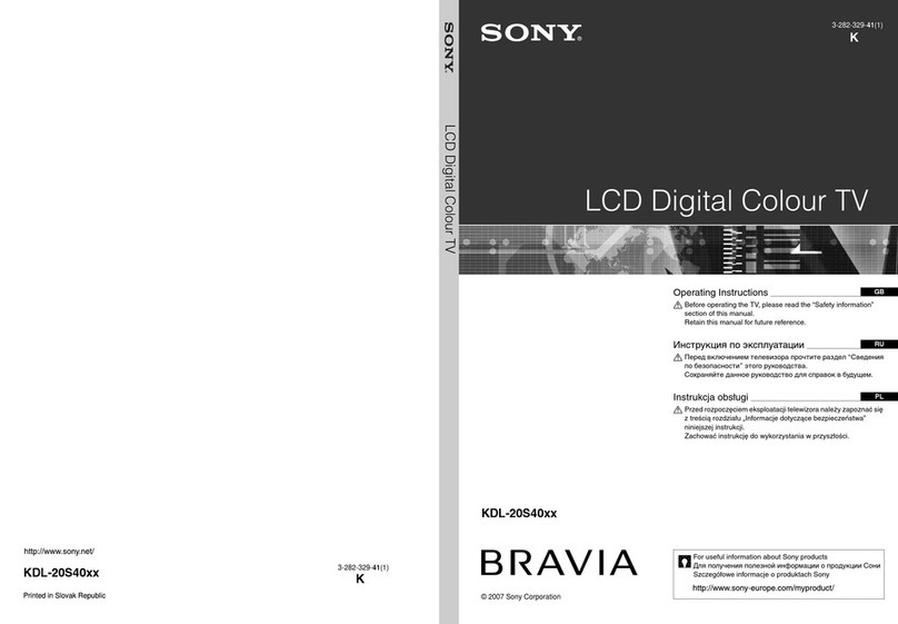 Sony Bravia KDL-20S4000 User manual