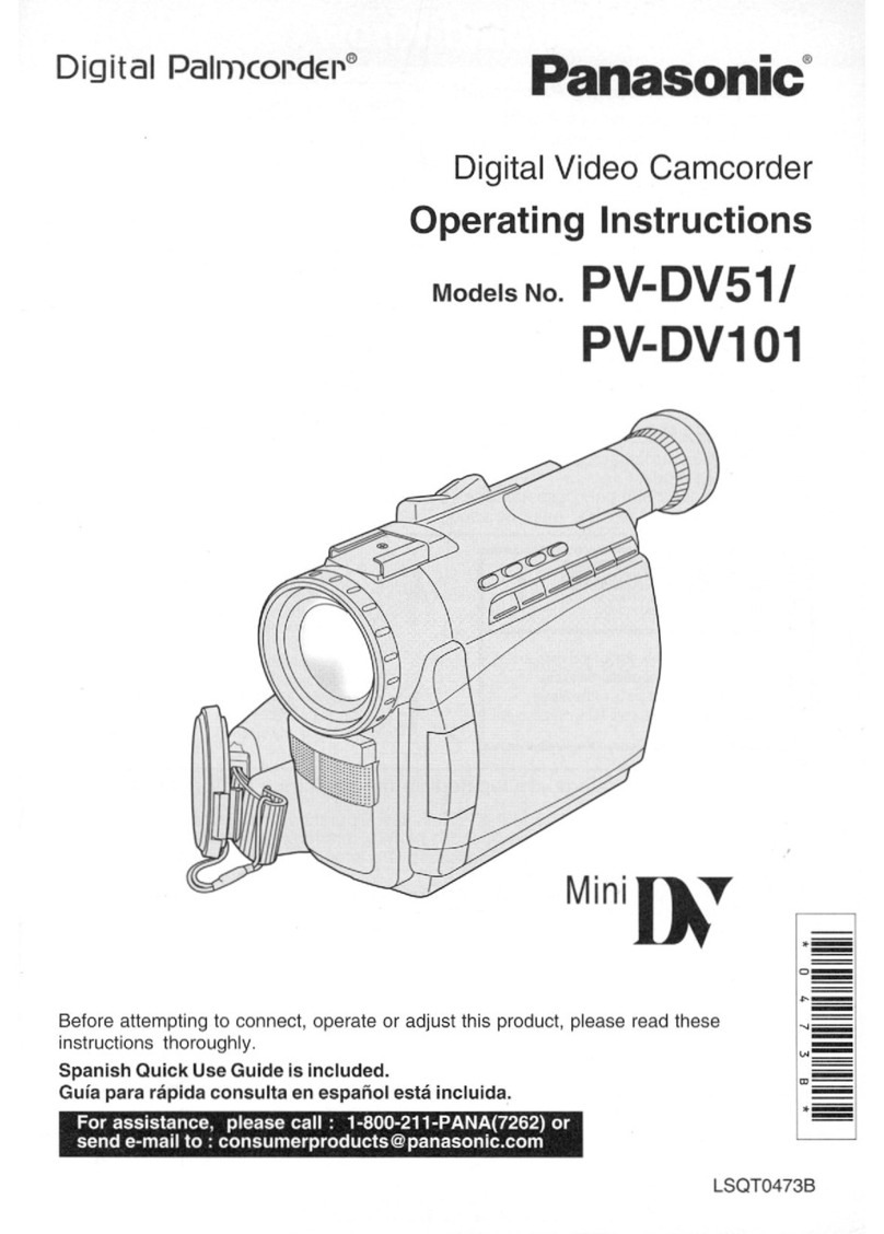Panasonic Digital Palmconder PV-DV51 operating manual