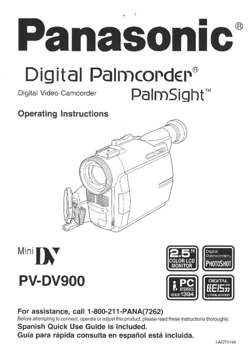Panasonic Digital Palmcoder PalmSight PV-DV900 User manual