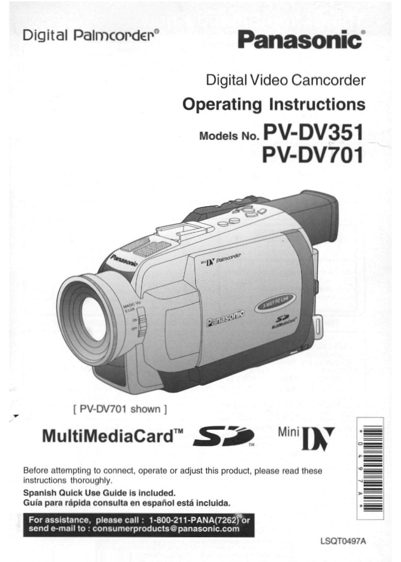 Panasonic Palmcorder PV-DV701 User manual