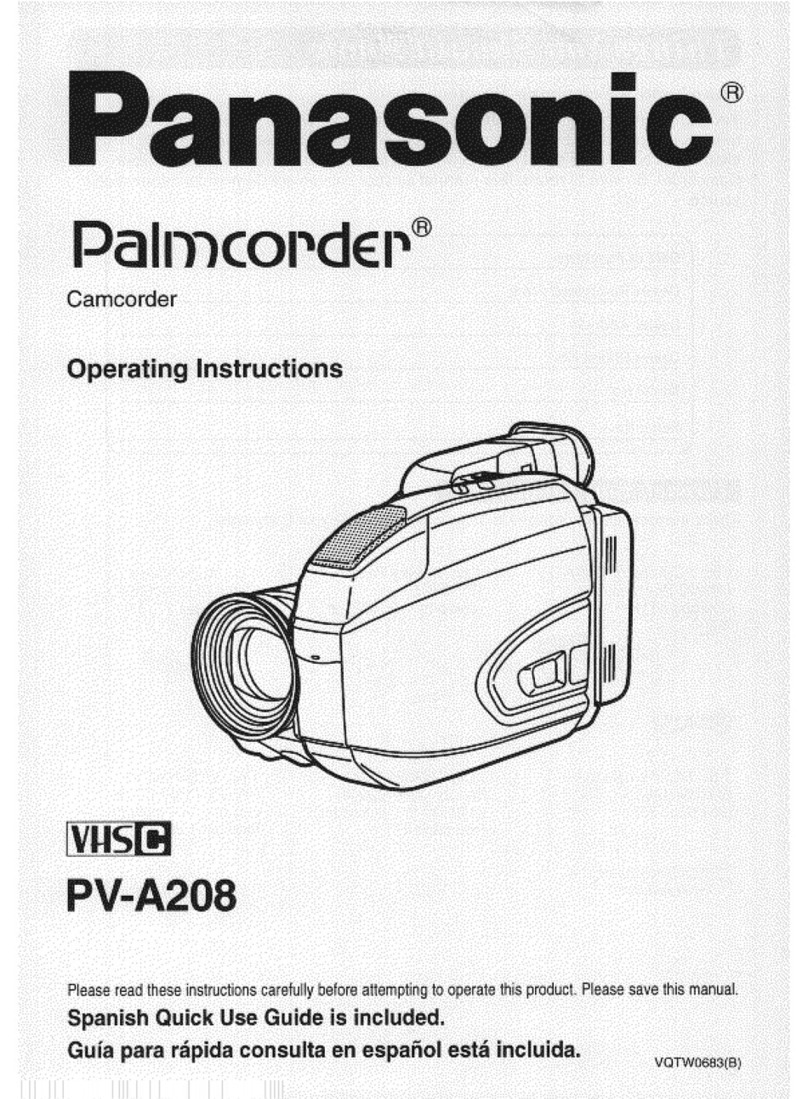 Panasonic Palmcorder PV-A208 operating instructions