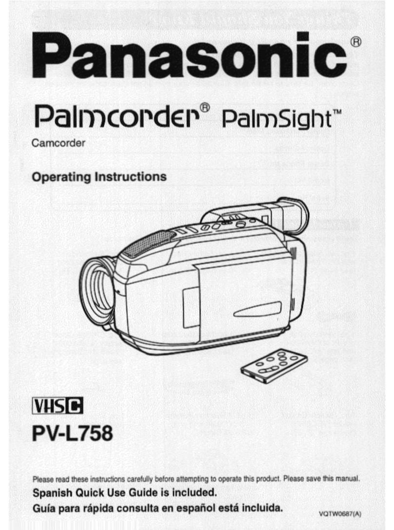 Panasonic Palmcorder Palmsight PV-L758 User manual