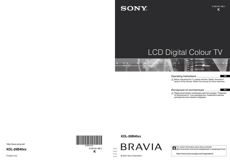 Sony KDL-26B4030 operating instructions