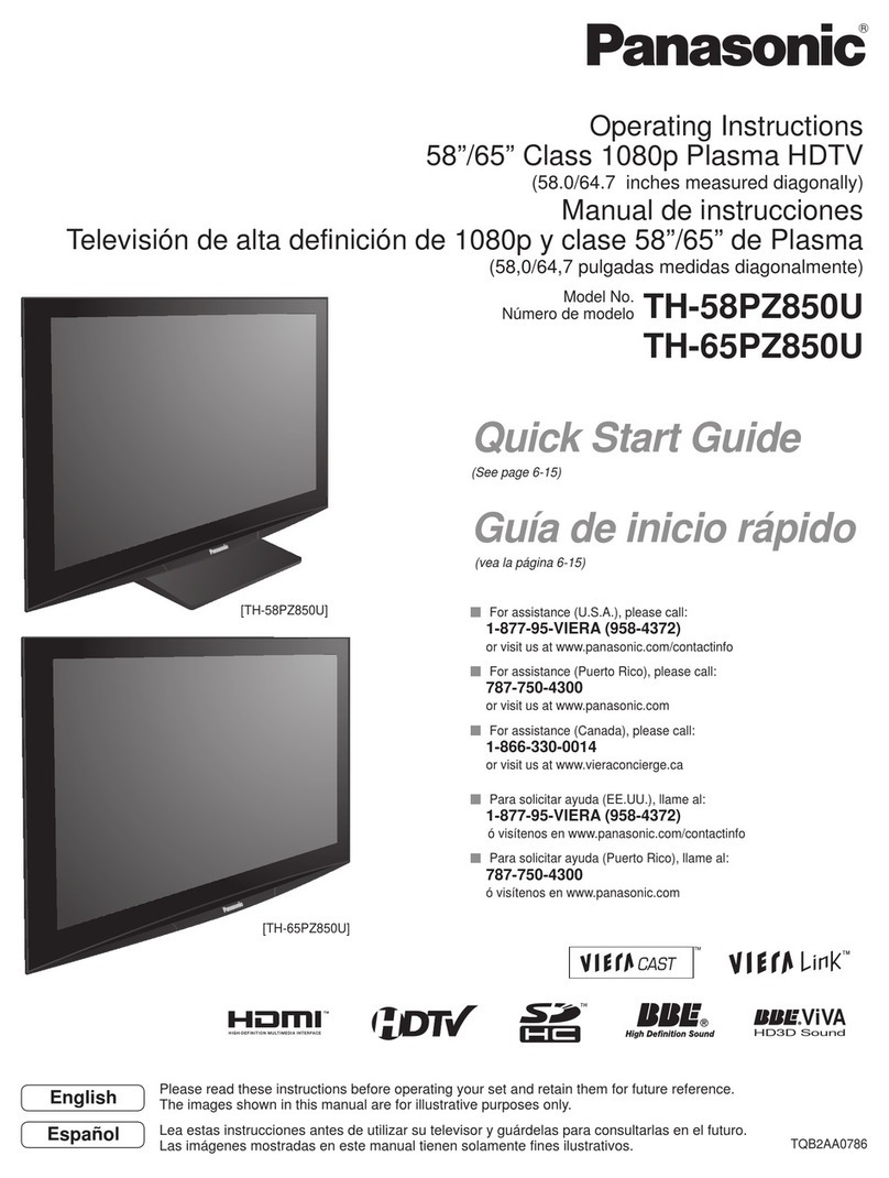 Panasonic TH-58PZ850U Setup guide