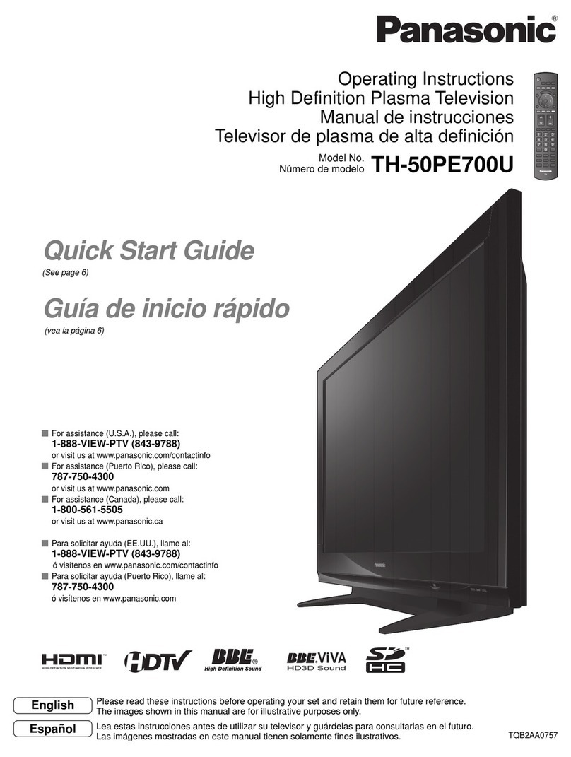 Panasonic Viera TH-50PE700U User manual