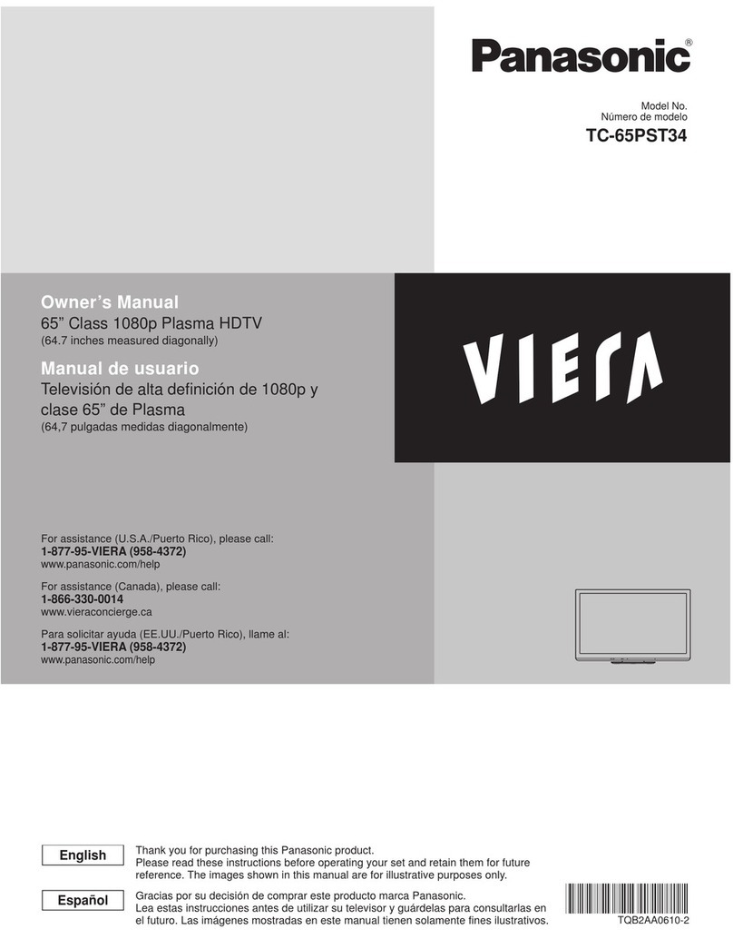 Panasonic Viera TC-65PST34 User manual