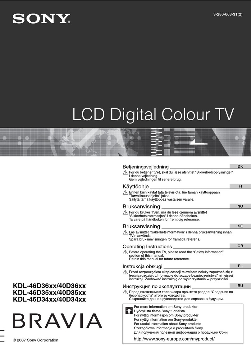 Sony Bravia KDL-40D3500 User manual
