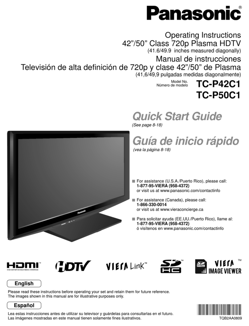 Panasonic TC-P42C1 - 41.6" Plasma TV operating instructions Panasonic TC-P42C1 - 41.6" Plasma TV operating instructions