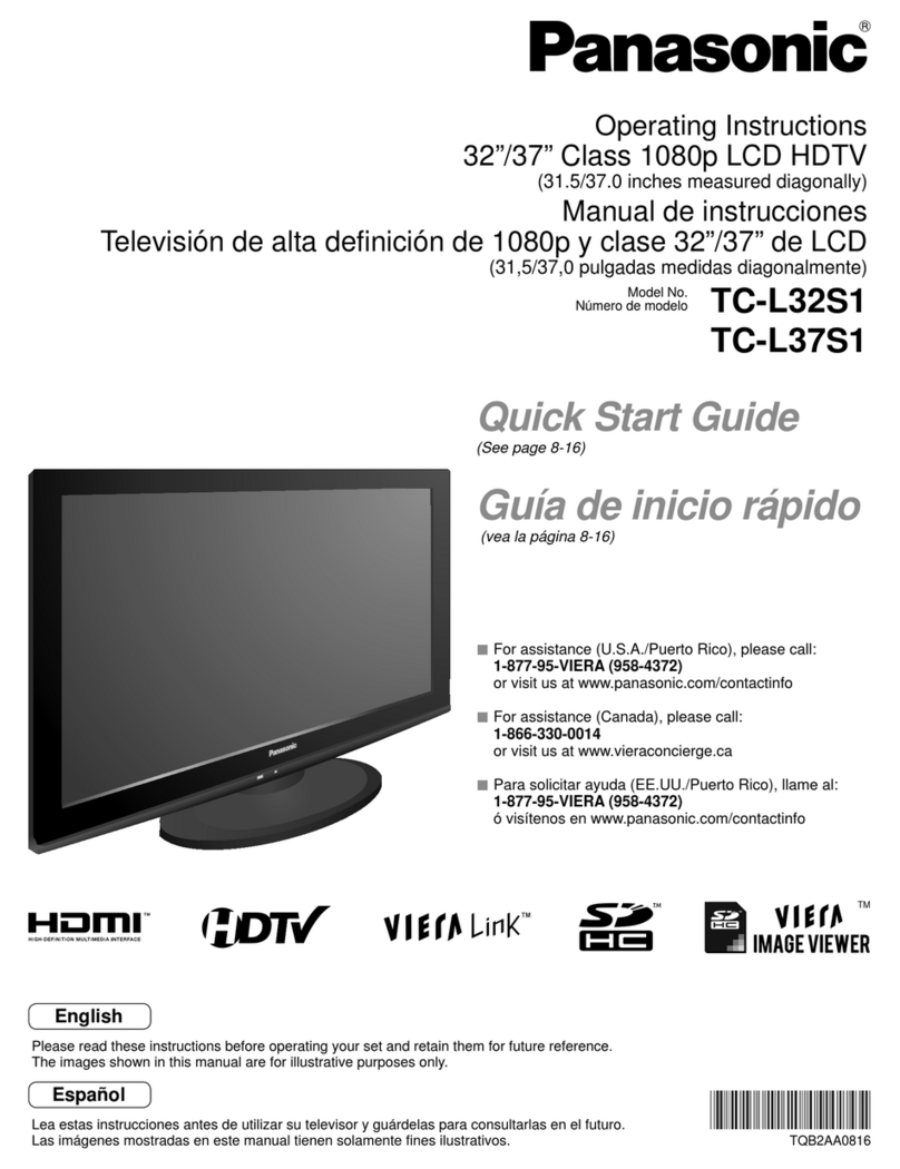 Panasonic TC-L32S1 - 31.5" LCD TV User manual