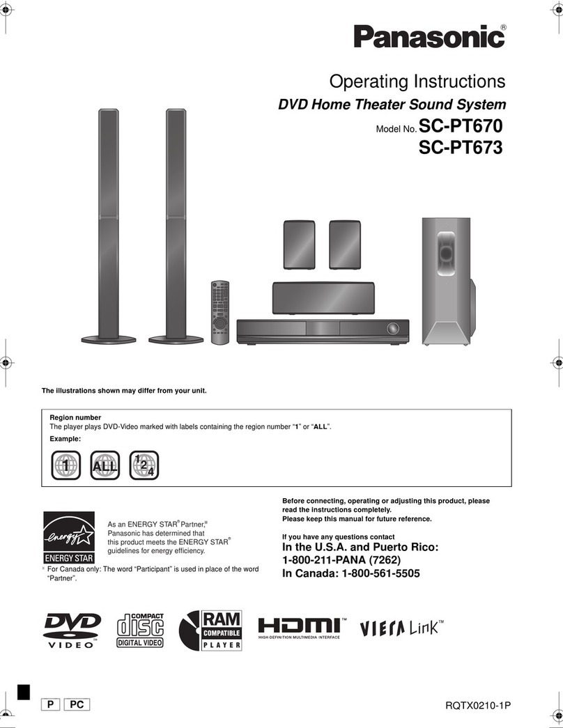 Panasonic SC-PT670 User manual
