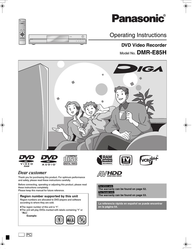 Panasonic DMR-E85HS User manual