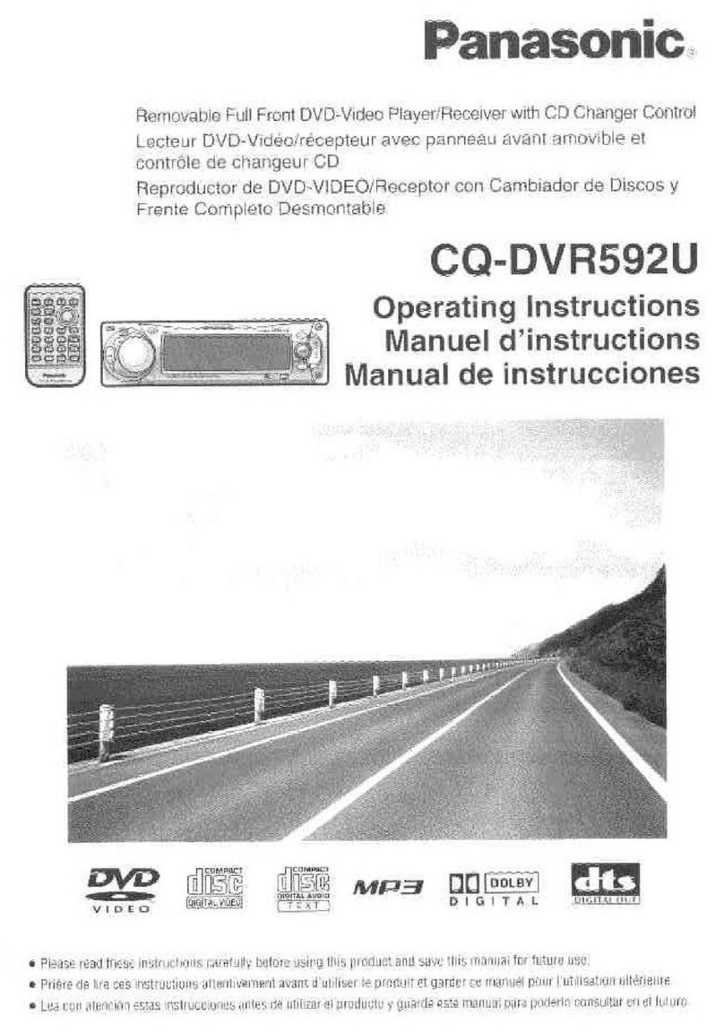 Panasonic CQDVR592U - AUTO RADIO/CD/DVD PL User manual