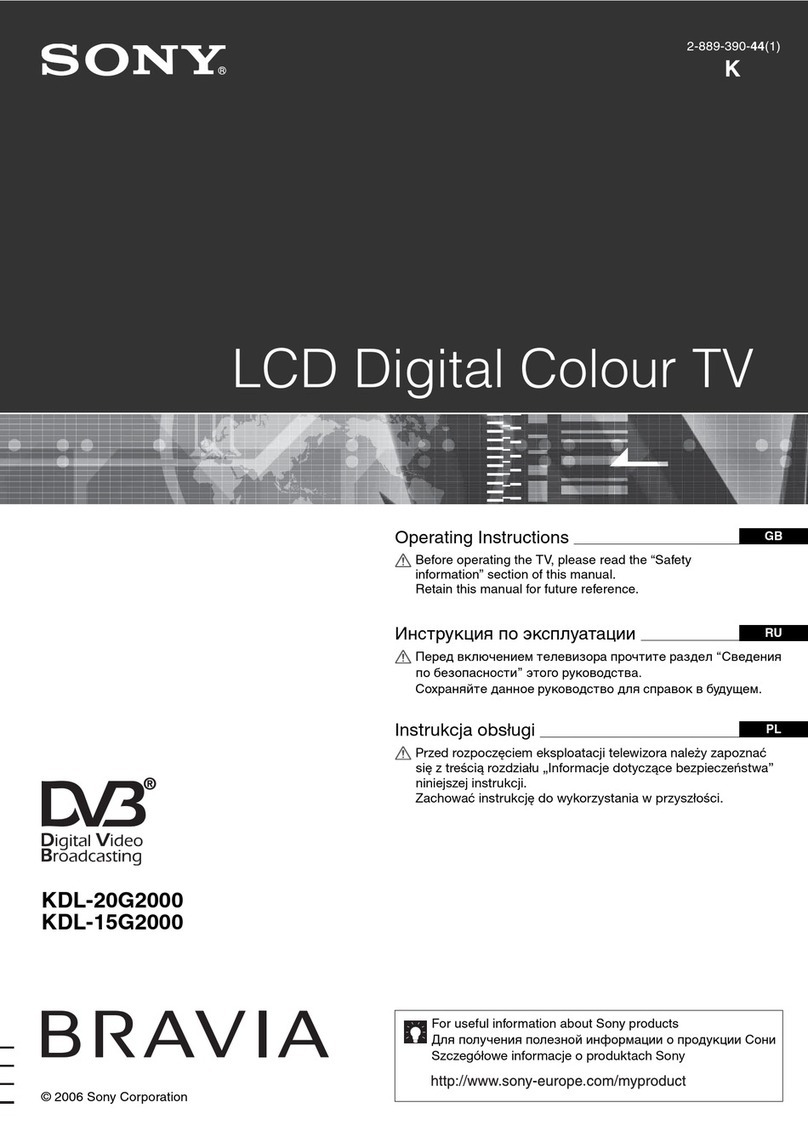 Sony Bravia KDL-15G2000 User manual