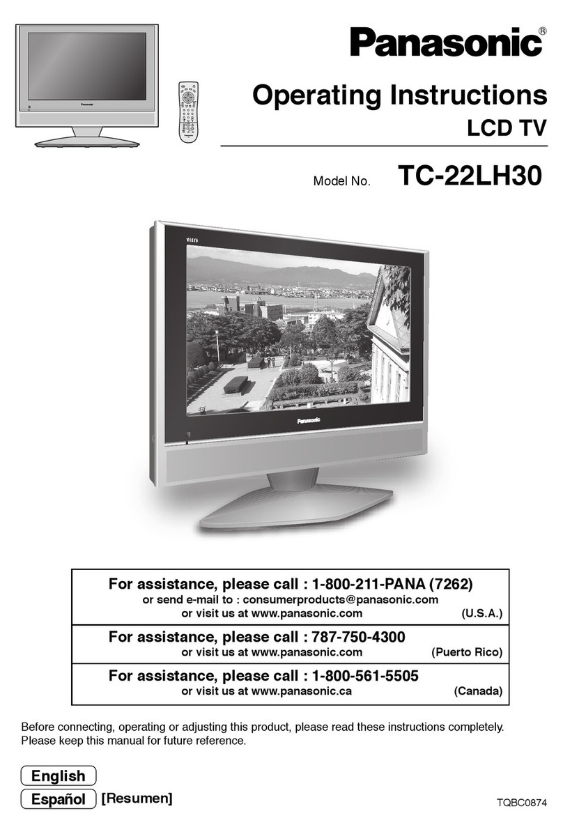 Panasonic TC22LH30 - LCD TV/ DVD RAM COMBO User manual