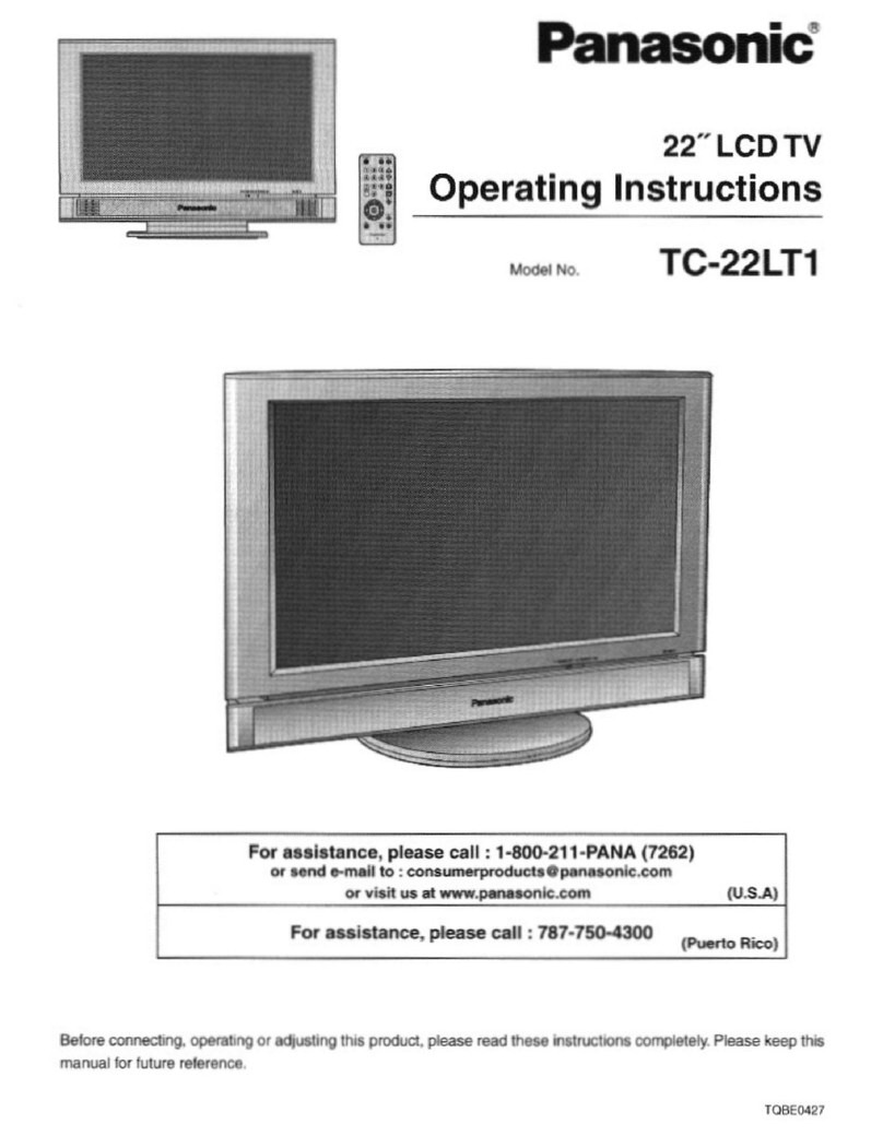 Panasonic TC22LT1 - 22" LCD COLOR TV User manual
