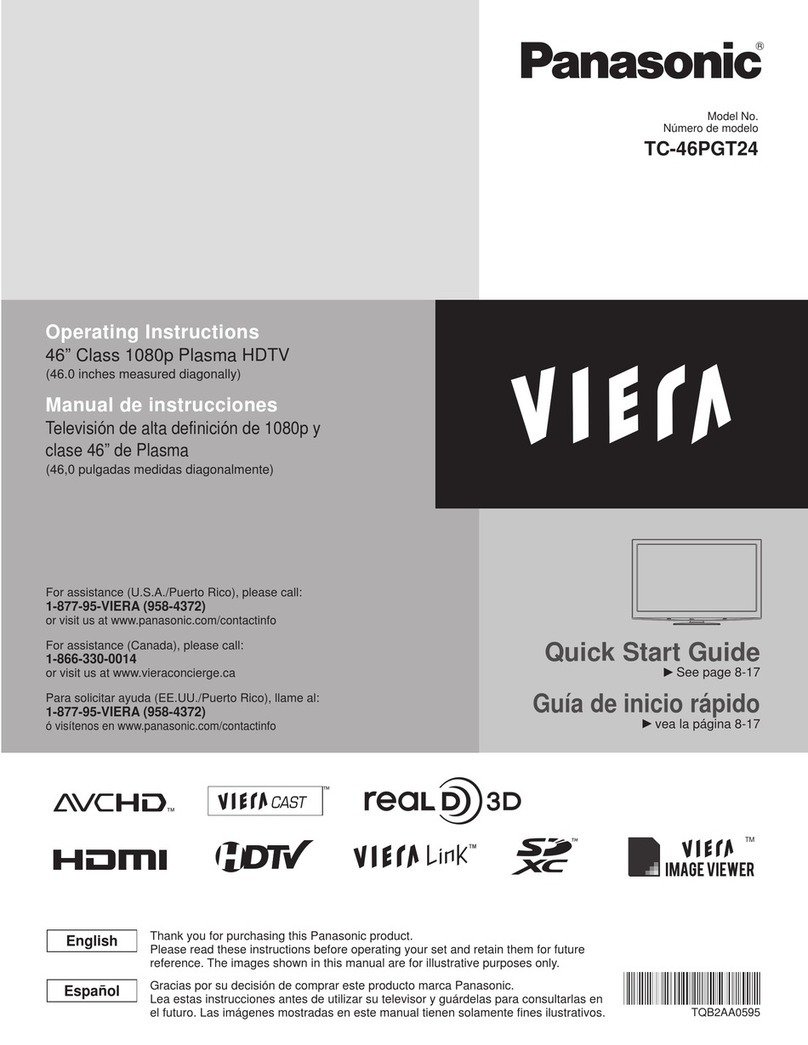 Panasonic Viera TC-46PGT24 User manual