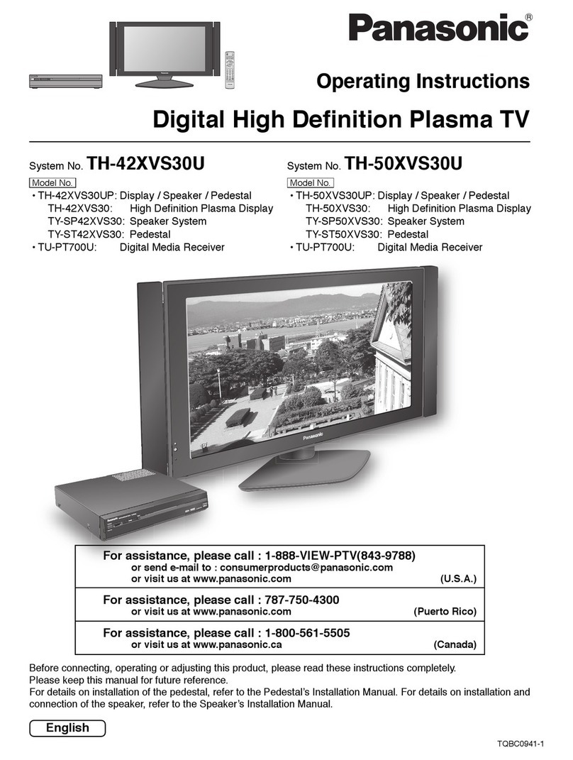 Panasonic TH-42XVS30 User manual