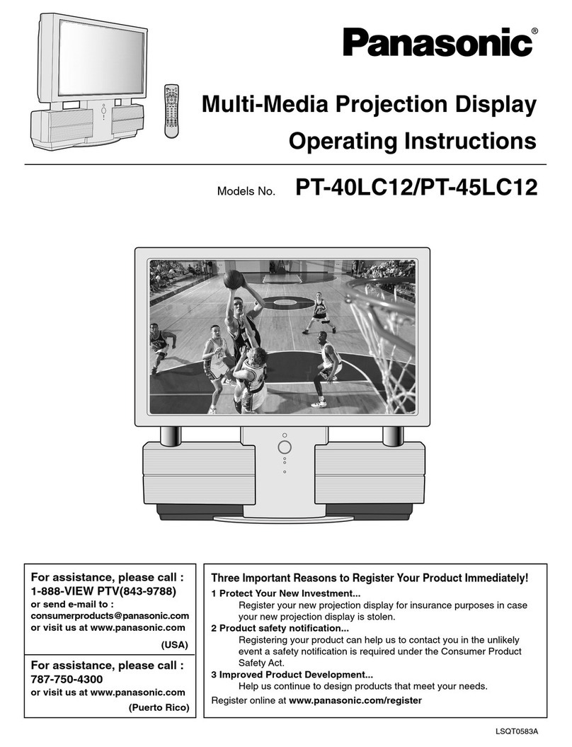 Panasonic PT45LC12 - MULTI-MEDIA DISPLAY operating manual