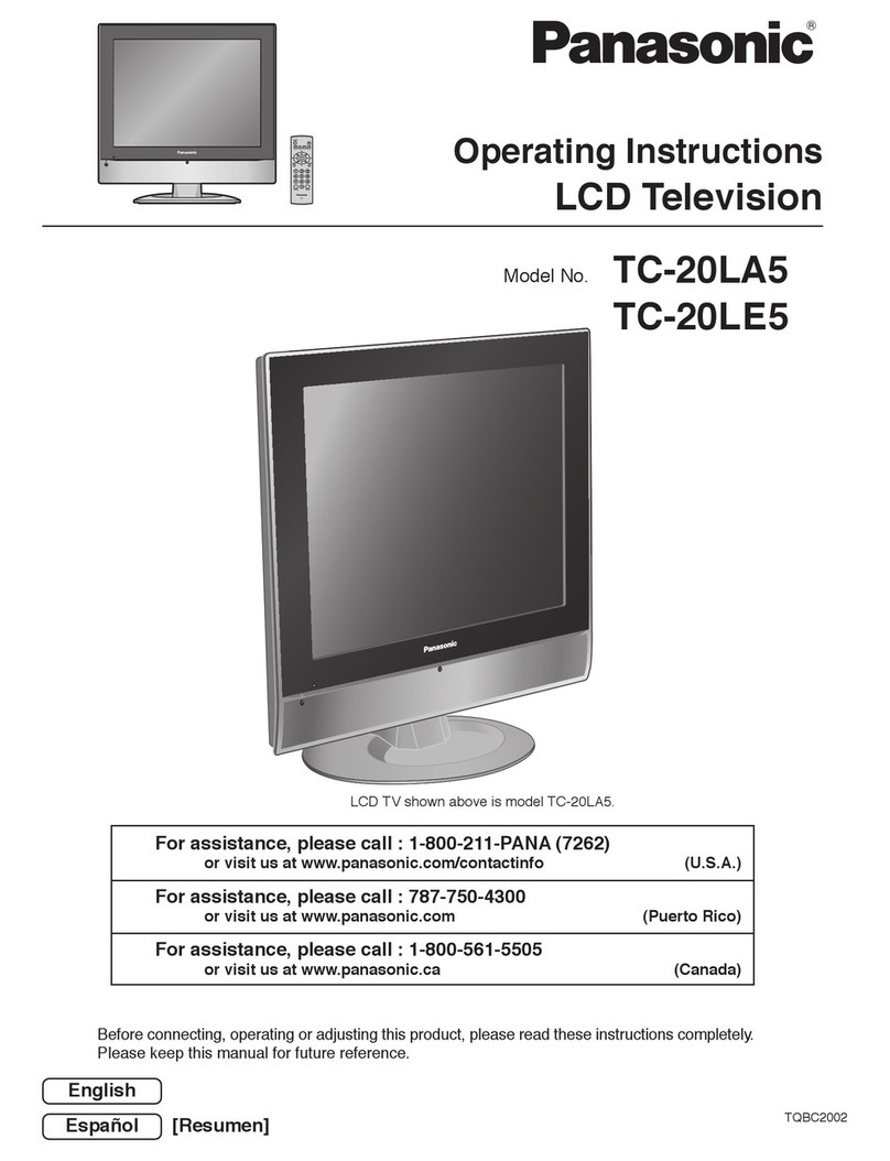 Panasonic TC20LE5 - 20" LCD COLOR TV User manual