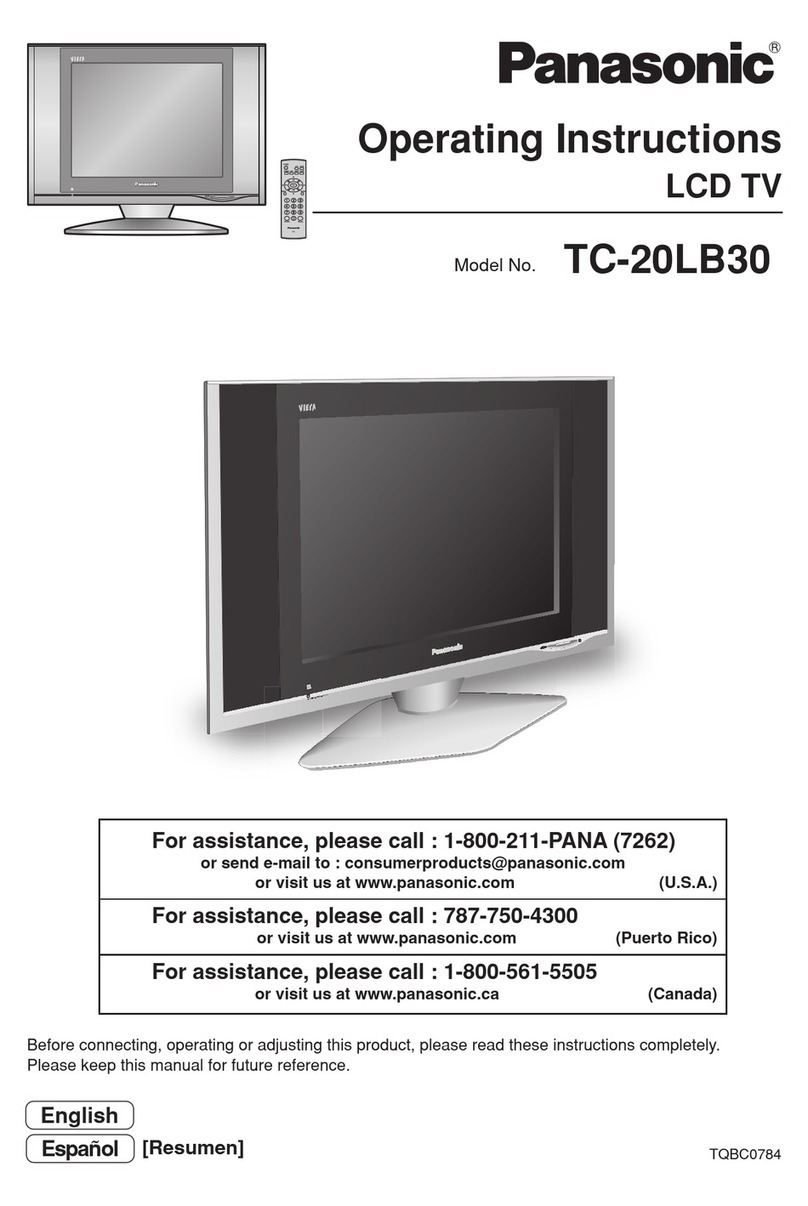 Panasonic TC20LB30 - 20" LCD COLOR TV User manual