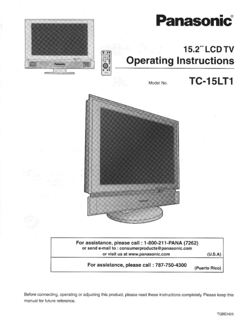 Panasonic TC15LT1 - 15"WIDE LCD TV User manual