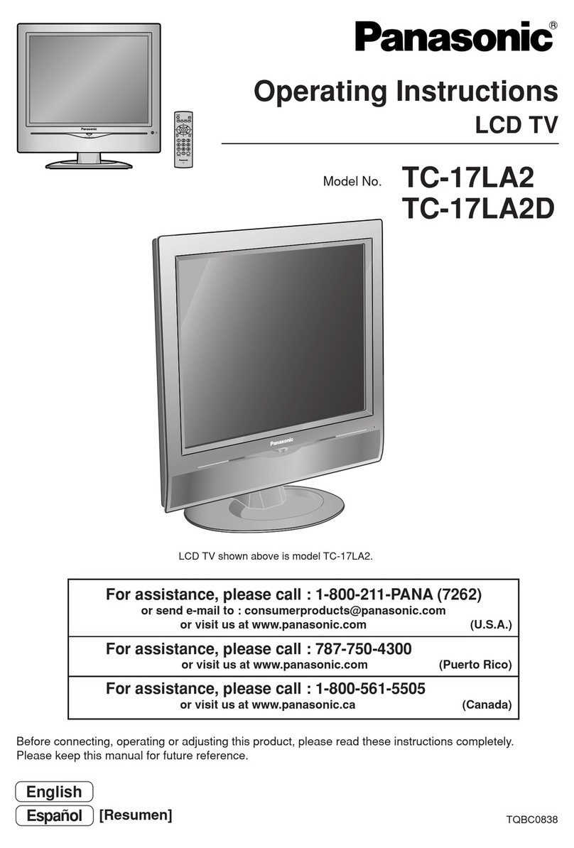 Panasonic TC17LA2 - 17" LCD COLOR TV User manual