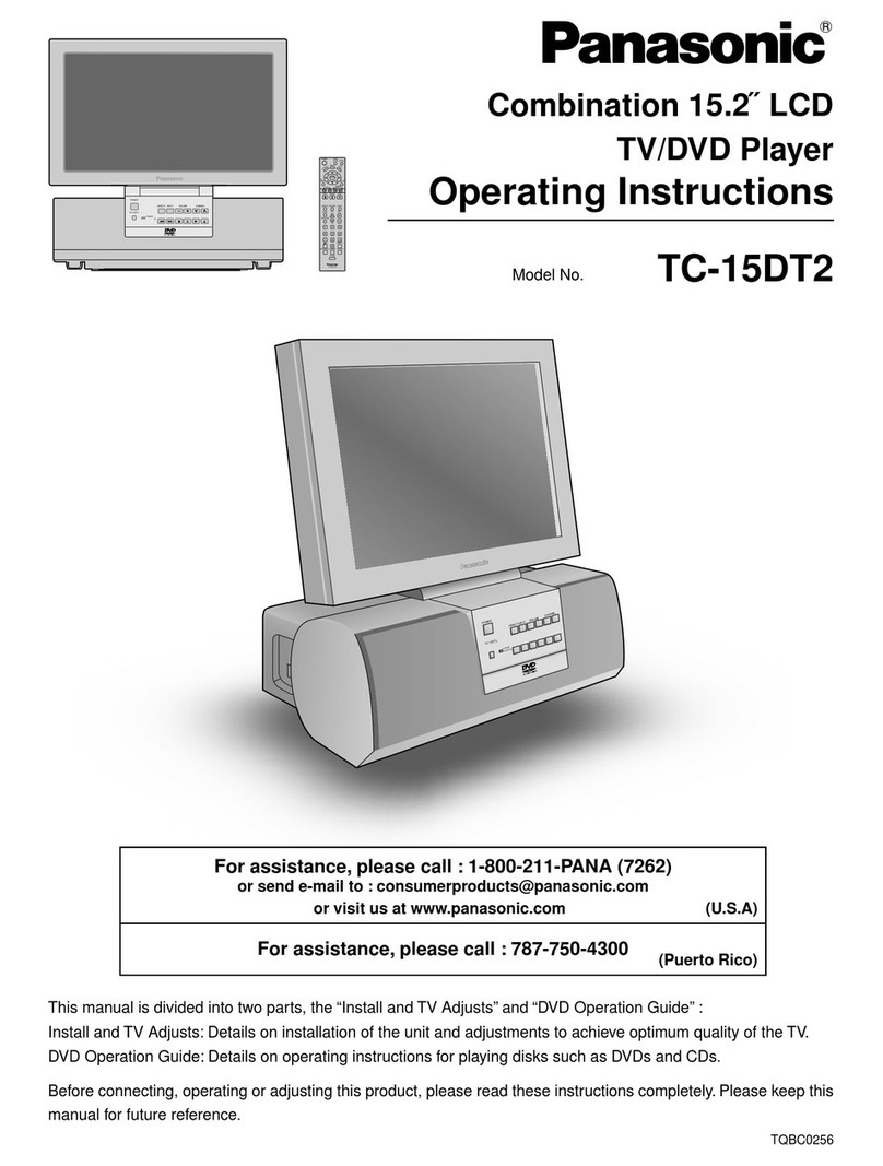Panasonic TC15DT2 - 15"WIDE LCD TV User manual