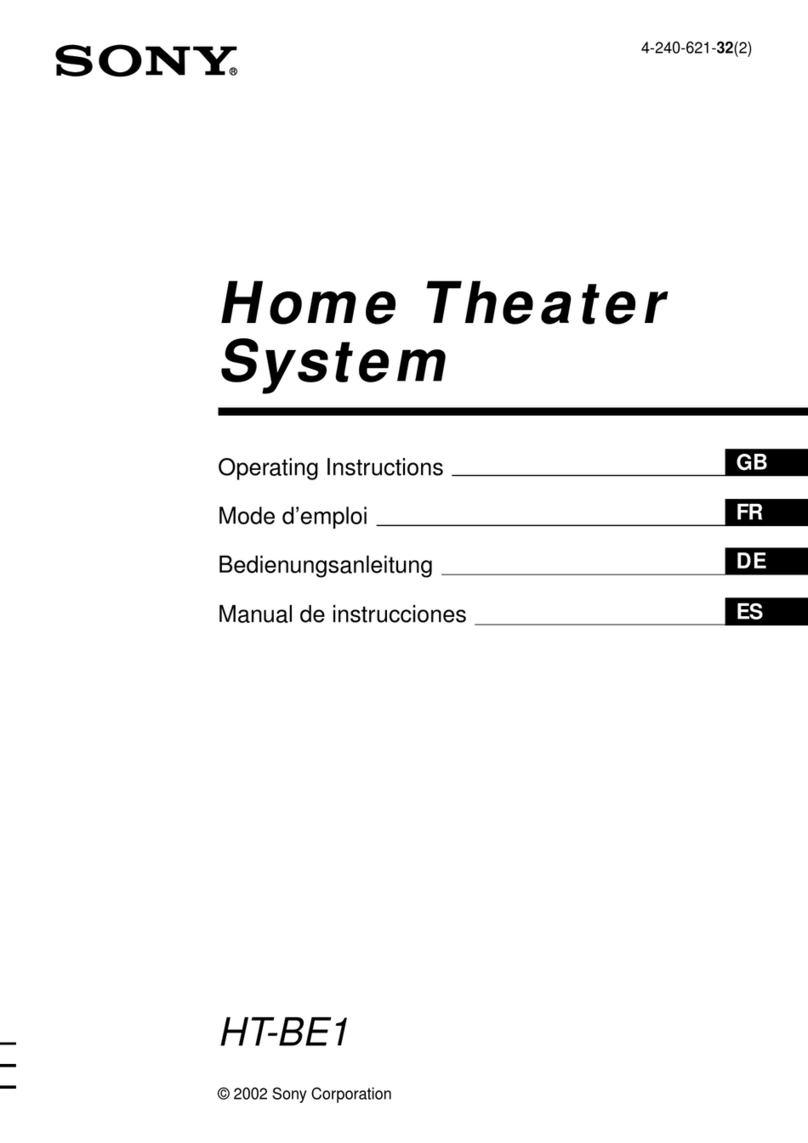 Sony HT-BE1 operating instructions