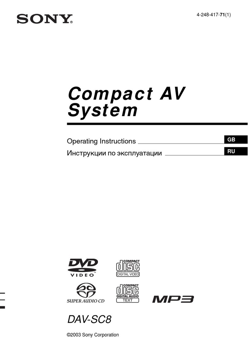 Sony DAV-SC8 User manual