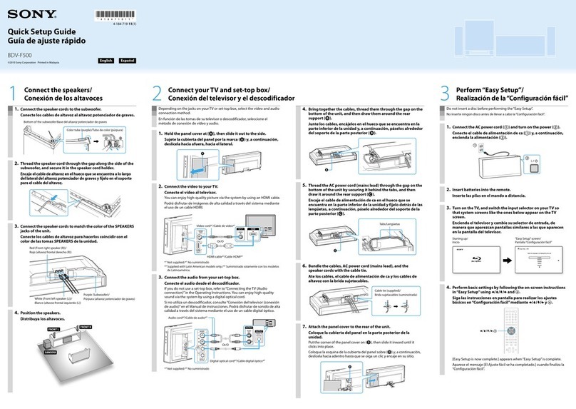 Sony BDV-F500 User manual