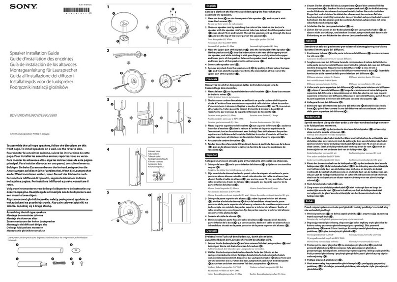 Sony BDV-E985W User manual Sony BDV-E985W User manual