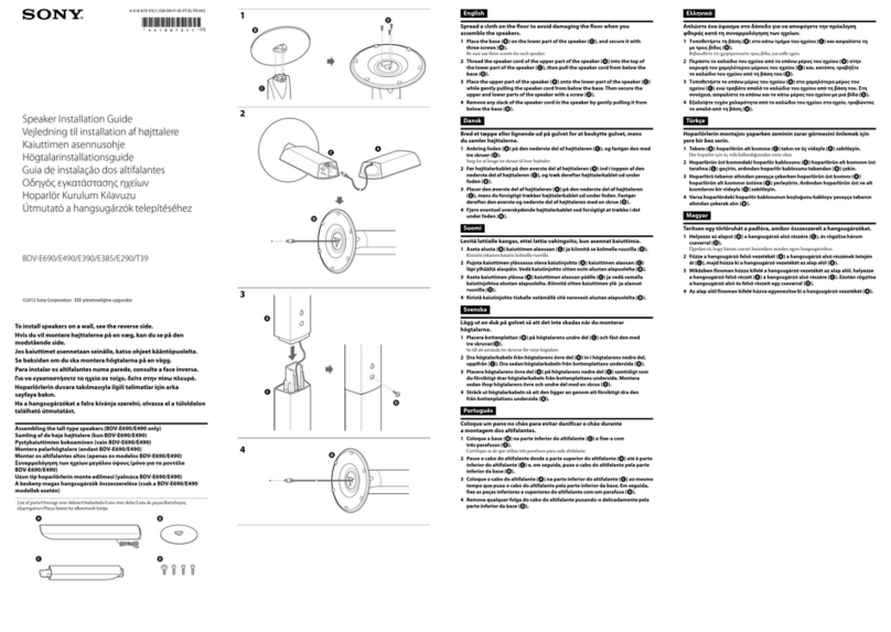 Sony BDV-E290 User manual