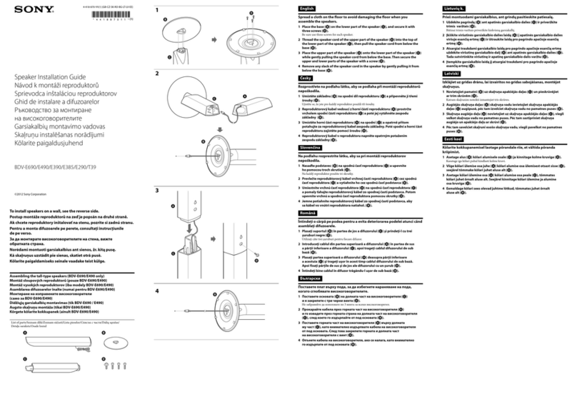 Sony BDV-E290 User manual