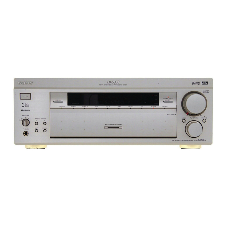 Sony STR-DA50ES - Fm Stereo/fm-am Receiver User manual