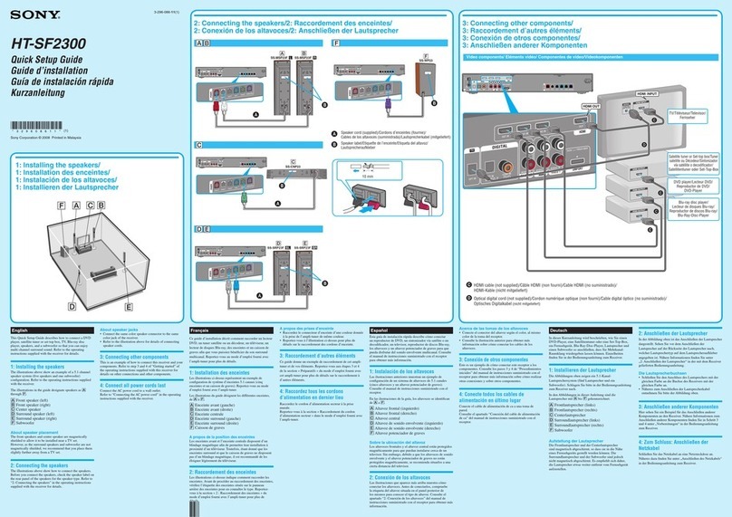 Sony HT-SF2300 User manual Sony HT-SF2300 User manual