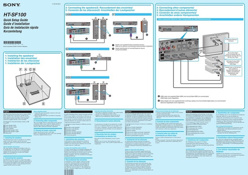 Sony HT-SF100 User manual