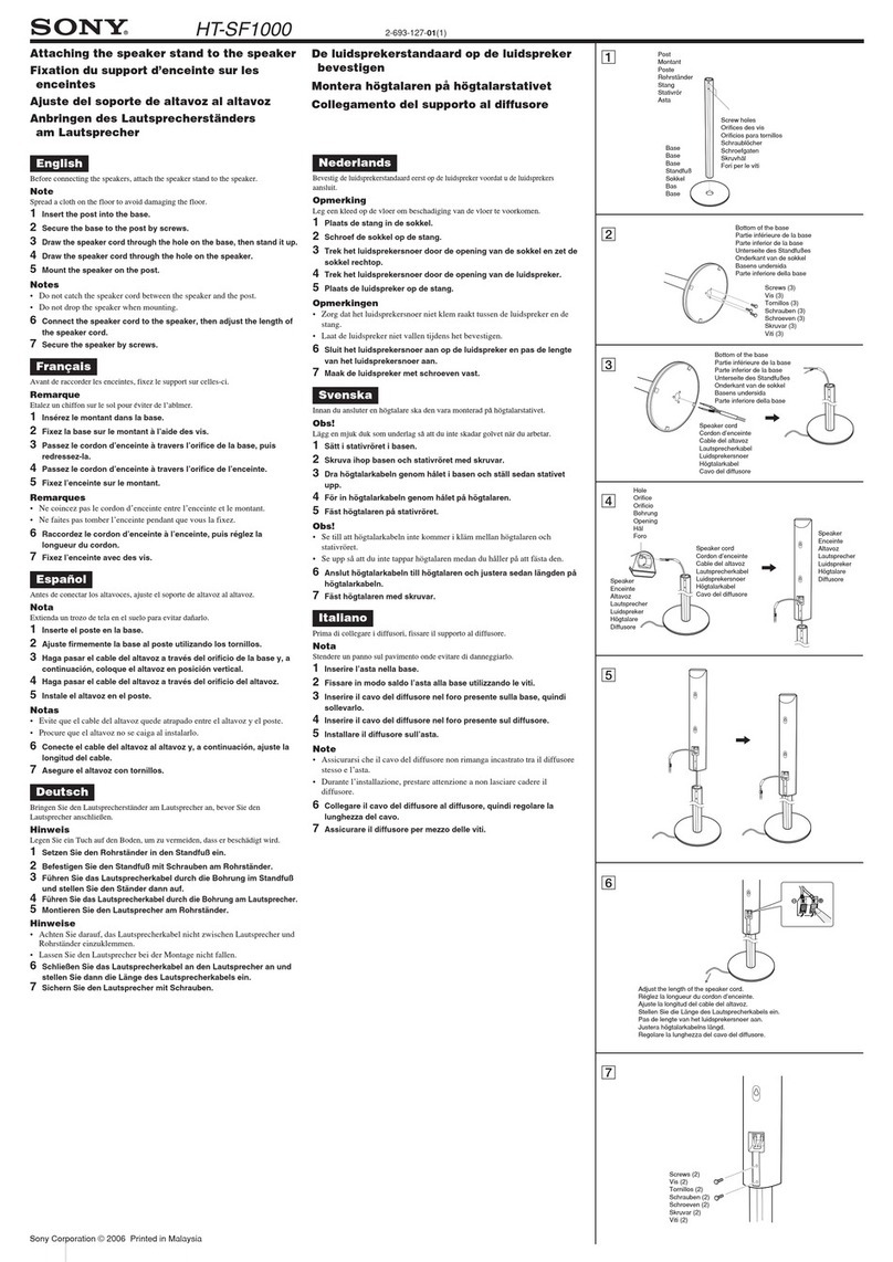 Sony HT-SF1000 installation guide