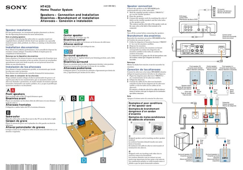 Sony HT-K25 User manual